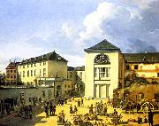 Andreas Achenbach Die alte Akademie in Dusseldorf oil on canvas